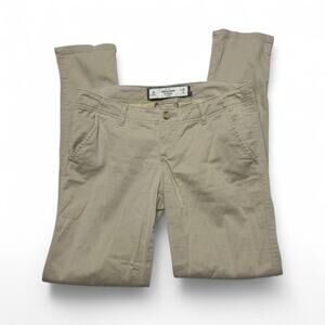 Abercrombie Khaki Low Rise Chino Business Preppy Pant Size 2R Waist 26 Length 31
